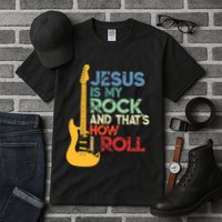 Jesus Is My Rock And That Is How I Roll Christian Tall T-Shirt