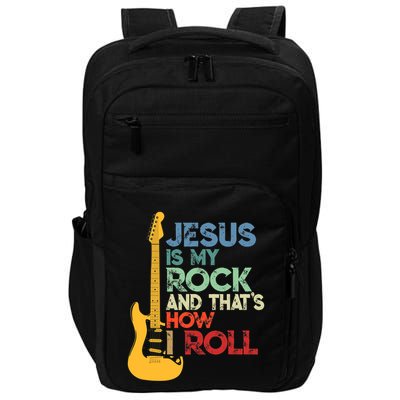 Jesus Is My Rock And That Is How I Roll Christian Impact Tech Backpack