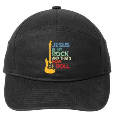 Jesus Is My Rock And That Is How I Roll Christian 7-Panel Snapback Hat