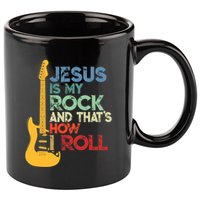 Jesus Is My Rock And That Is How I Roll Christian 11oz C Handle Ceramic Mug