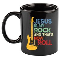 Jesus Is My Rock And That Is How I Roll Christian 11oz C Handle Ceramic Mug