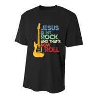 Jesus Is My Rock And That Is How I Roll Christian Youth Performance Sprint T-Shirt
