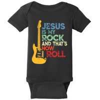 Jesus Is My Rock And That Is How I Roll Christian Baby Bodysuit