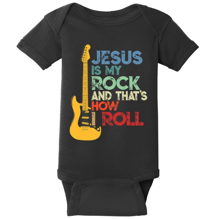 Jesus Is My Rock And That Is How I Roll Christian Baby Bodysuit