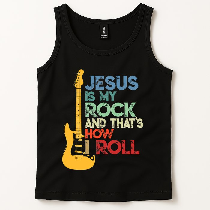 Jesus Is My Rock And That Is How I Roll Christian Tank Top