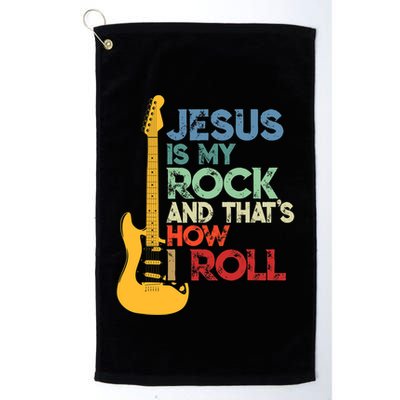 Jesus Is My Rock And That Is How I Roll Christian Golf Towel