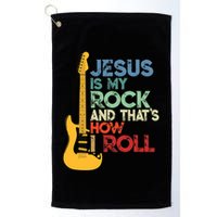 Jesus Is My Rock And That Is How I Roll Christian Golf Towel