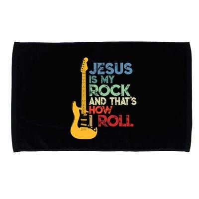 Jesus Is My Rock And That Is How I Roll Christian Microfiber Hand Towel