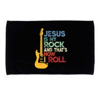 Jesus Is My Rock And That Is How I Roll Christian Microfiber Hand Towel