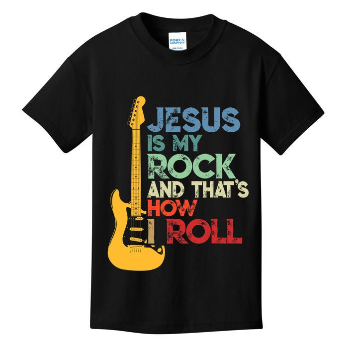 Jesus Is My Rock And That Is How I Roll Christian Kids T-Shirt