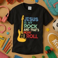Jesus Is My Rock And That Is How I Roll Christian Kids T-Shirt