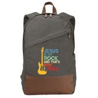 Jesus Is My Rock And That Is How I Roll Christian Cotton Canvas Backpack