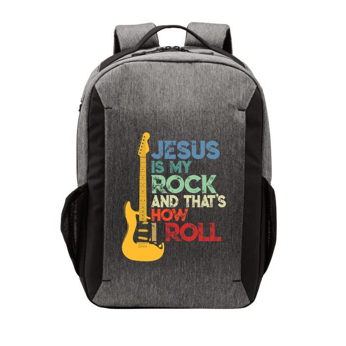 Jesus Is My Rock And That Is How I Roll Christian Vector Backpack