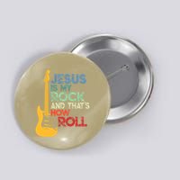 Jesus Is My Rock And That Is How I Roll Christian Button