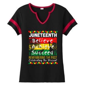 Juneteenth Is My Independence Day Black Pride Melanin Ladies Halftime Notch Neck Tee