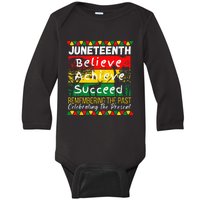 Juneteenth Is My Independence Day Black Pride Melanin Baby Long Sleeve Bodysuit