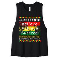 Juneteenth Is My Independence Day Black Pride Melanin Women's Racerback Cropped Tank