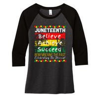 Juneteenth Is My Independence Day Black Pride Melanin Women's Tri-Blend 3/4-Sleeve Raglan Shirt