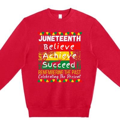 Juneteenth Is My Independence Day Black Pride Melanin Premium Crewneck Sweatshirt