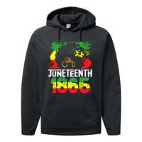 Juneteenth Is My Independence Day Black Women Freedom 1865 Performance Fleece Hoodie