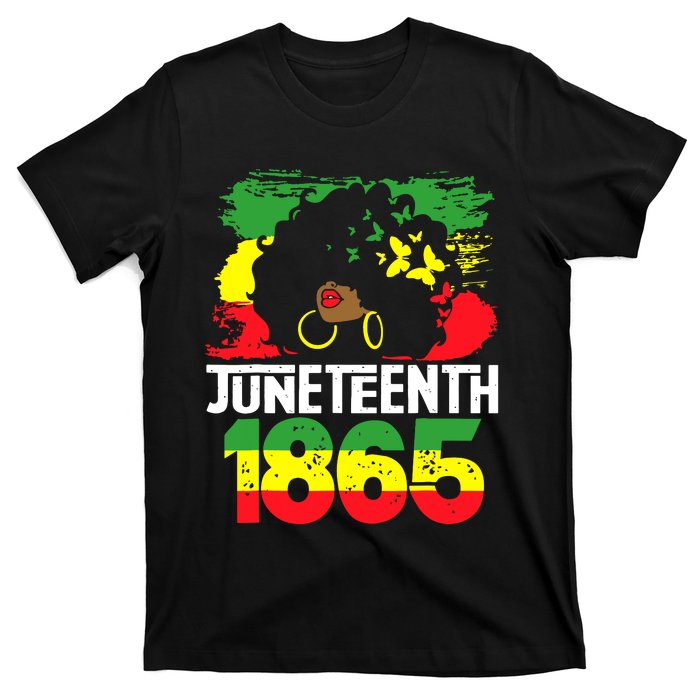 Juneteenth Is My Independence Day Black Women Freedom 1865 T-Shirt