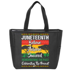 Juneteenth Is My Independence Day African 1865 Freedom Day Zip Tote Bag