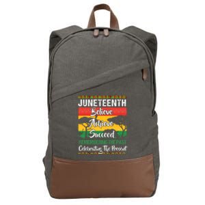 Juneteenth Is My Independence Day African 1865 Freedom Day Cotton Canvas Backpack