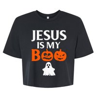 Jesus Is My Boo Cute Halloween Design For Christians Bella+Canvas Jersey Crop Tee