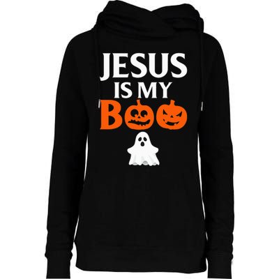 Jesus Is My Boo Cute Halloween Design For Christians Womens Funnel Neck Pullover Hood