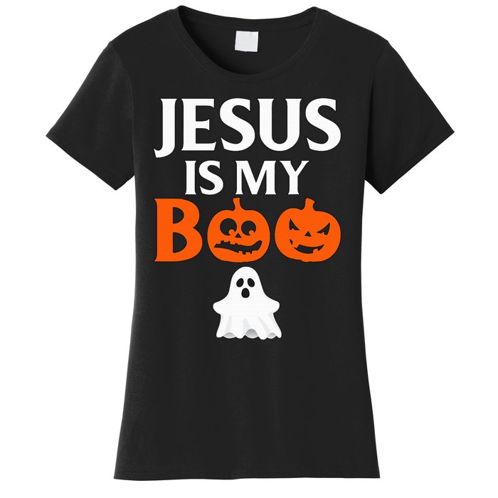 Jesus Is My Boo Cute Halloween Design For Christians Women's T-Shirt