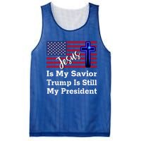 Jesus Is My Savior Trump Is Still My President Gift Mesh Reversible Basketball Jersey Tank