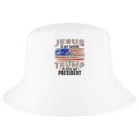 Jesus Is My Savior Trump Is Still My President Trump 2024 Cool Comfort Performance Bucket Hat