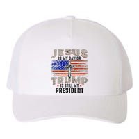 Jesus Is My Savior Trump Is Still My President Trump 2024 Yupoong Adult 5-Panel Trucker Hat