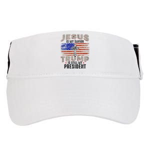 Jesus Is My Savior Trump Is Still My President Trump 2024 Adult Drive Performance Visor