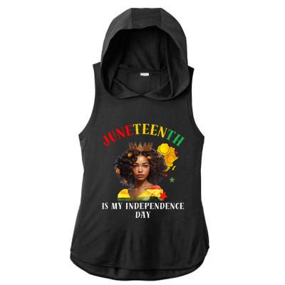 Junenth Is My Independence Day Graphic 2024 Gift Ladies PosiCharge Tri-Blend Wicking Draft Hoodie Tank