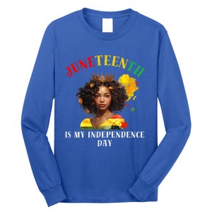 Junenth Is My Independence Day Graphic 2024 Gift Long Sleeve Shirt