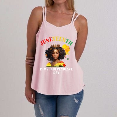 Junenth Is My Independence Day Graphic 2024 Gift Women's Strappy Tank