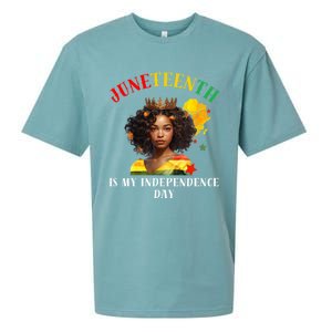 Junenth Is My Independence Day Graphic 2024 Gift Sueded Cloud Jersey T-Shirt