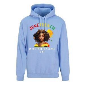 Junenth Is My Independence Day Graphic 2024 Gift Unisex Surf Hoodie