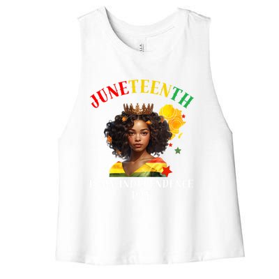 Junenth Is My Independence Day Graphic 2024 Gift Women's Racerback Cropped Tank