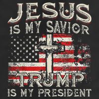 Jesus Is My Savior Trump Is My President Cool Comfort Performance Bucket Hat