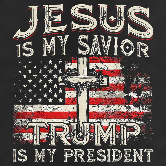 Jesus Is My Savior Trump Is My President Cool Comfort Performance Bucket Hat