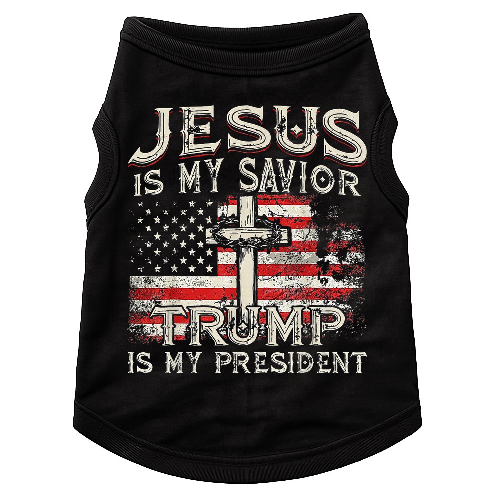 Jesus Is My Savior Trump Is My President Doggie Tank