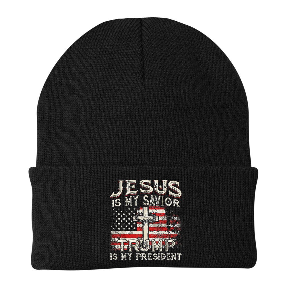 Jesus Is My Savior Trump Is My President Beanie