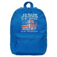 Jesus Is My Savior Trump Is My President 16 in Basic Backpack