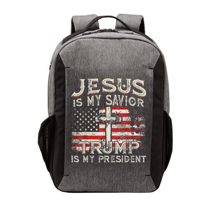 Jesus Is My Savior Trump Is My President Vector Backpack