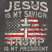 Jesus Is My Savior Trump Is My President Vector Backpack