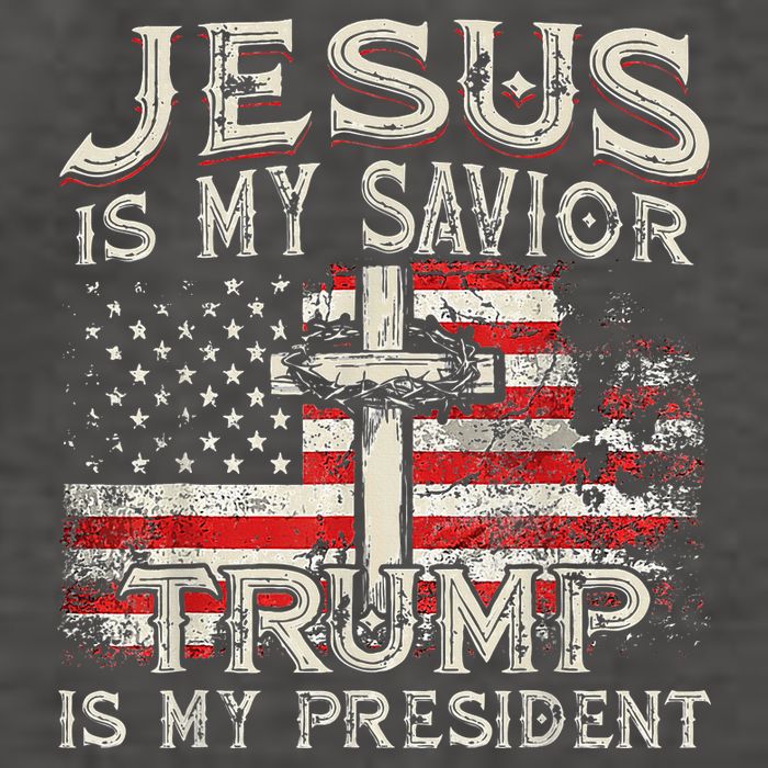 Jesus Is My Savior Trump Is My President Vector Backpack