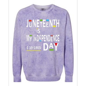 juneteenth is my independence day Black African American Colorblast Crewneck Sweatshirt