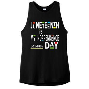 juneteenth is my independence day Black African American Ladies PosiCharge Tri-Blend Wicking Tank